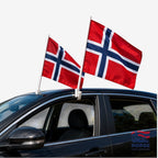 Bilflagg 4pk Norske flagg