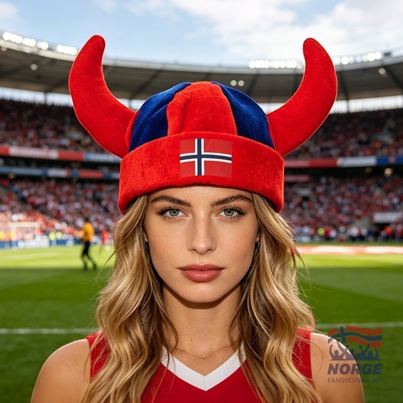Vikinghjelm Norge stoff