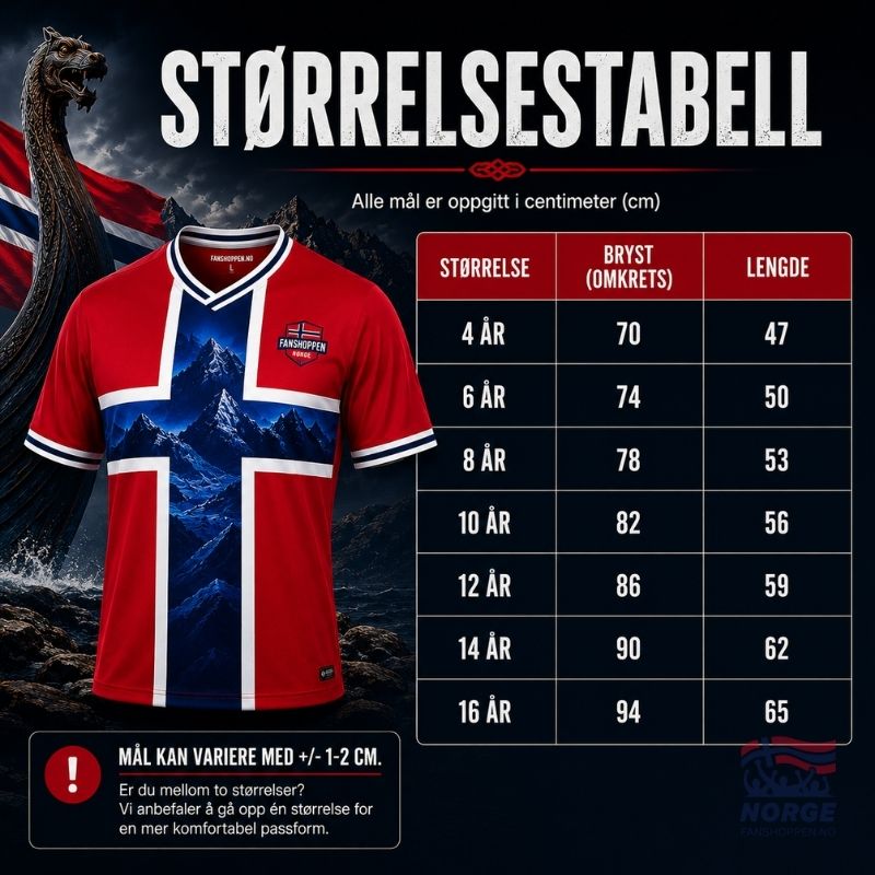 Norge Supporterdrakt – Fanshoppen Edition - JUNIOR