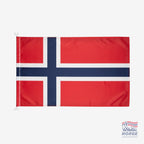 Fanshoppen Norge 150cm Norwegian flag, red with blue and white cross, can be worn as a cape or hung with velcro.