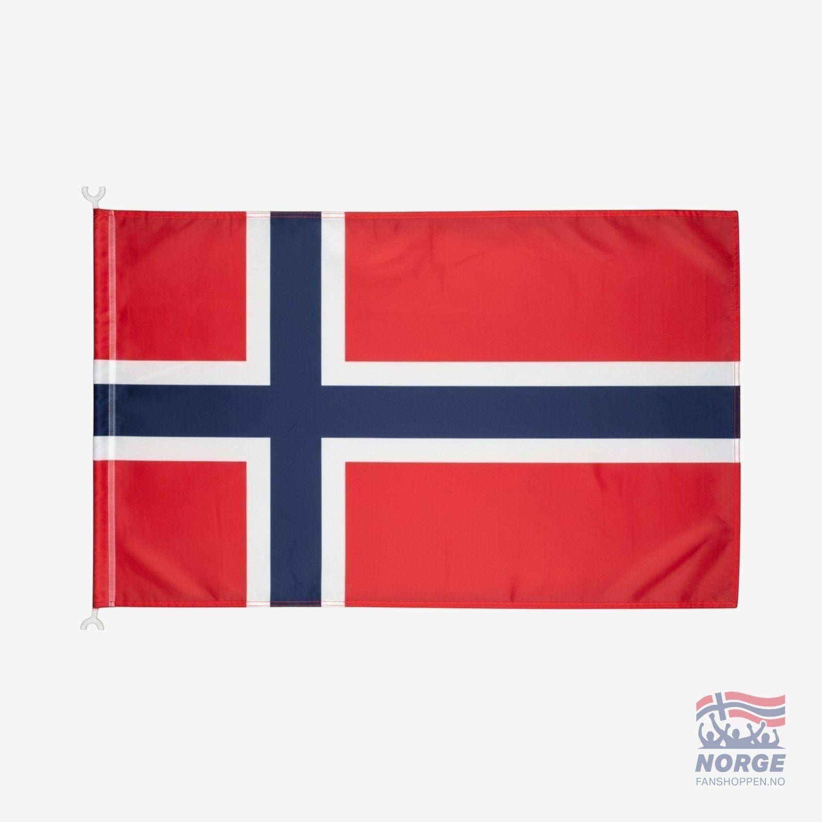 Fanshoppen Norge 150cm Norwegian flag, red with blue and white cross, can be worn as a cape or hung with velcro.